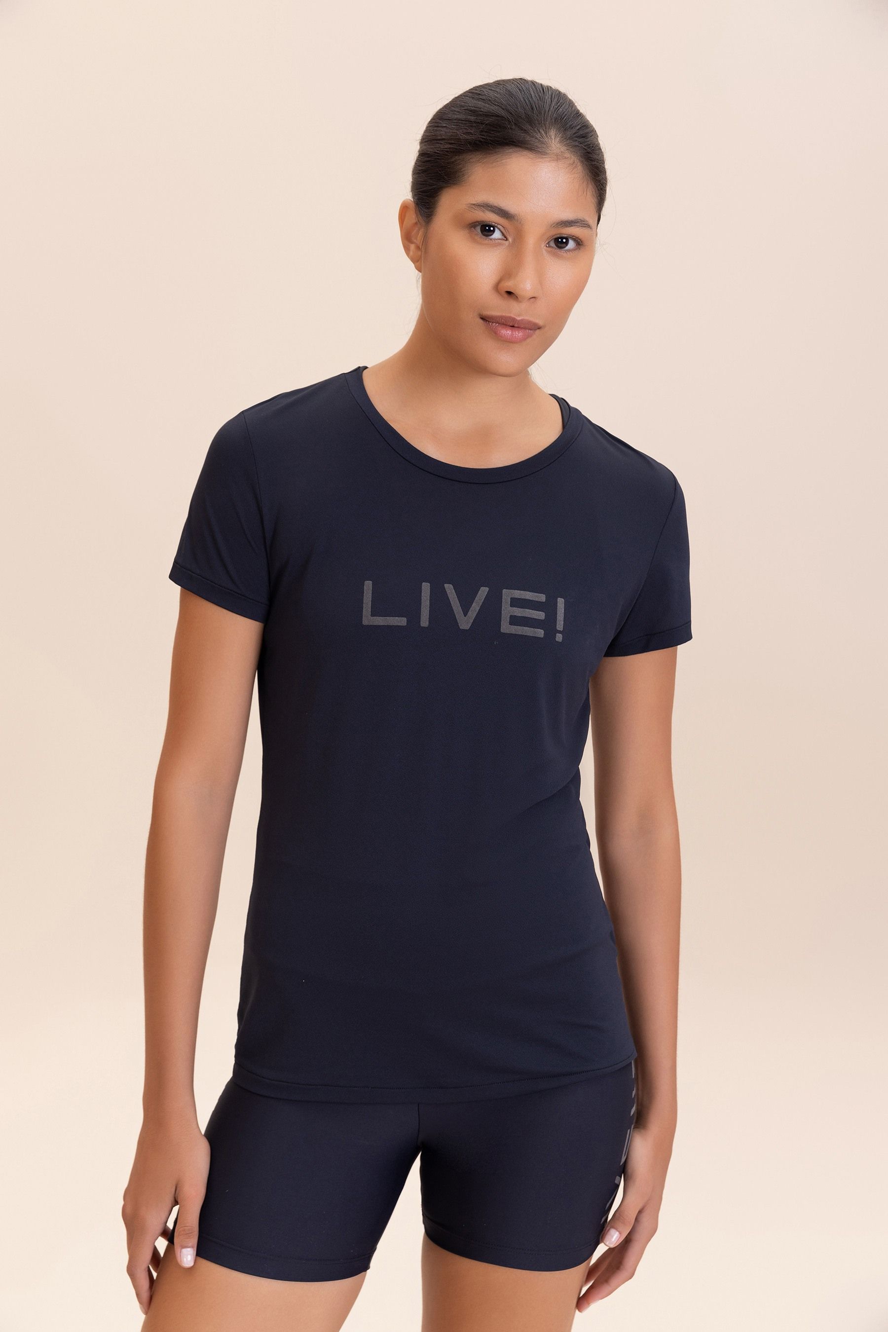 Camiseta LIVE Comfort Branco e Preto Cor:Preto;Tamanho:P 2