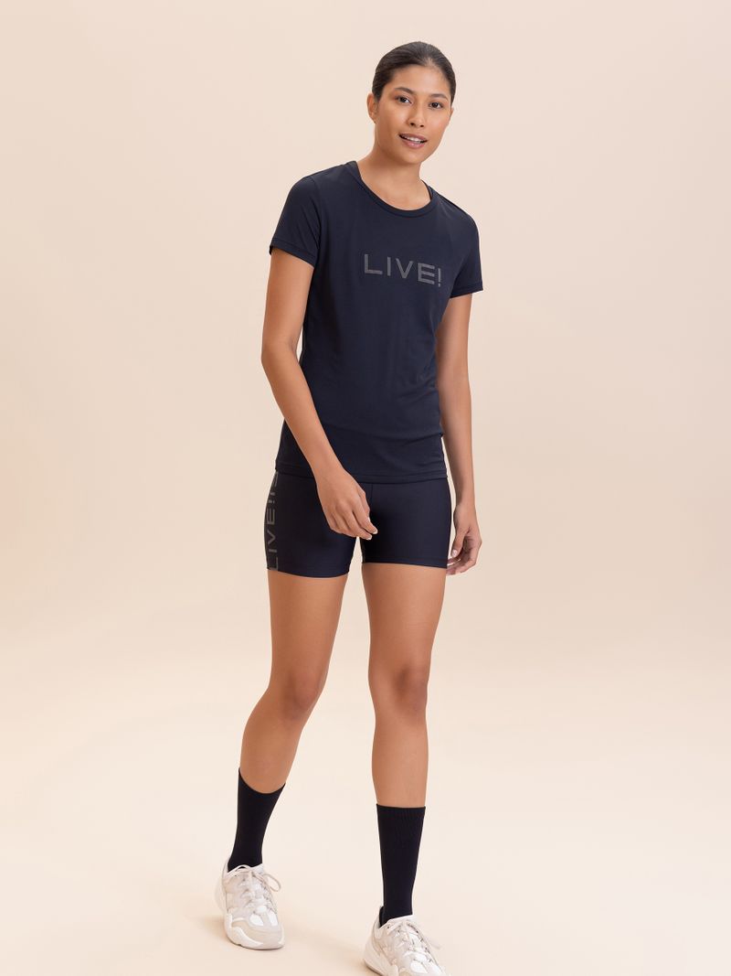 Camiseta LIVE Comfort Branco e Preto Cor:Preto;Tamanho:P 7