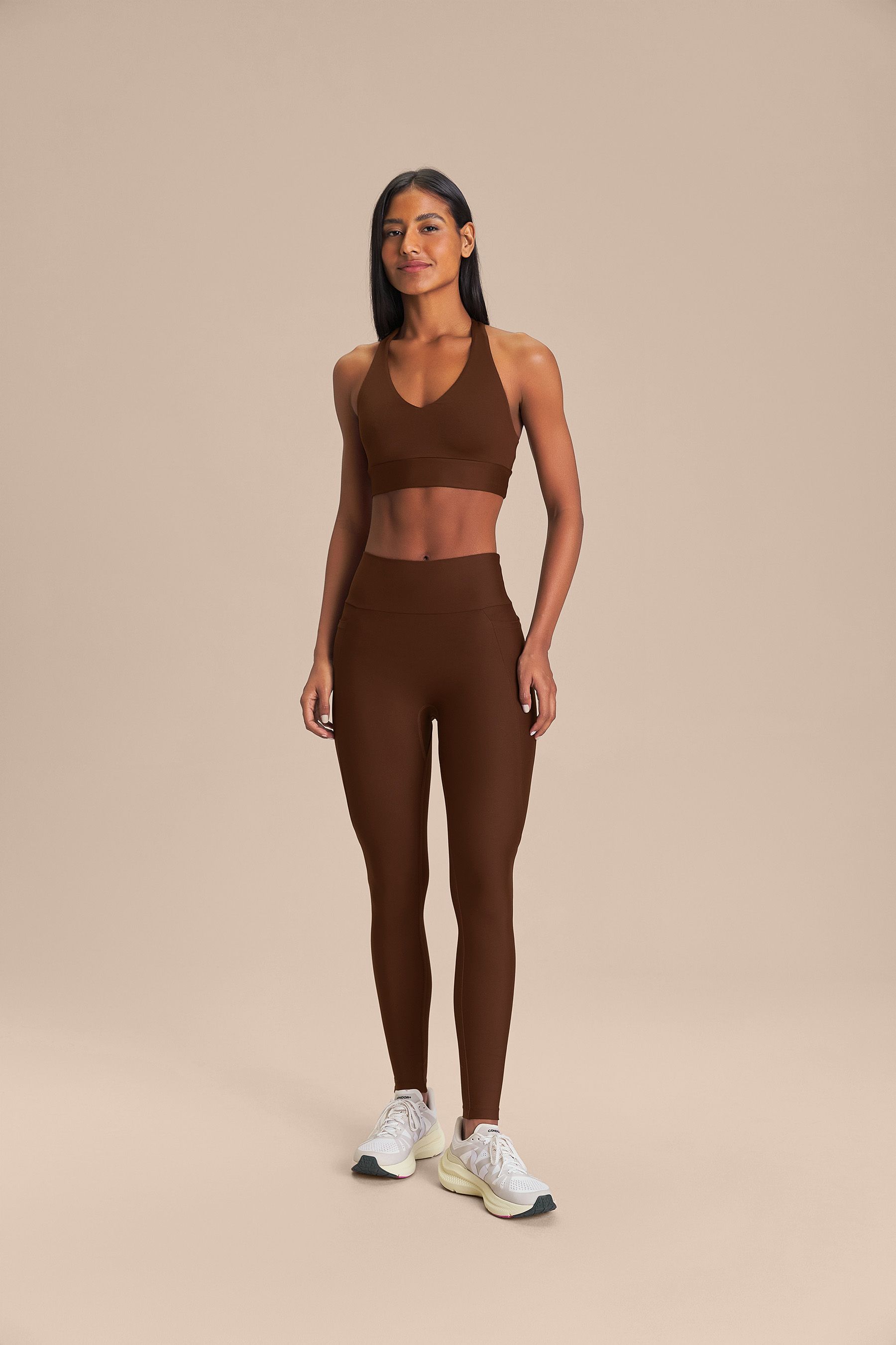 Legging Pocket Hydefit Adaptiv Cor:Marrom Chocolate;Tamanho:G 1
