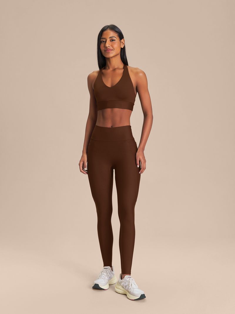 Legging Pocket Hydefit Adaptiv Cor:Marrom Chocolate;Tamanho:G 1