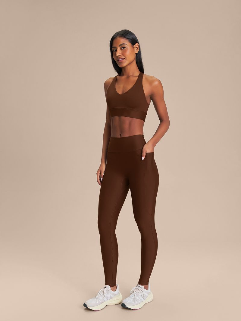 Legging Pocket Hydefit Adaptiv Cor:Marrom Chocolate;Tamanho:G 3