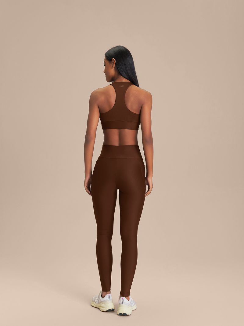 Legging Pocket Hydefit Adaptiv Cor:Marrom Chocolate;Tamanho:G 4