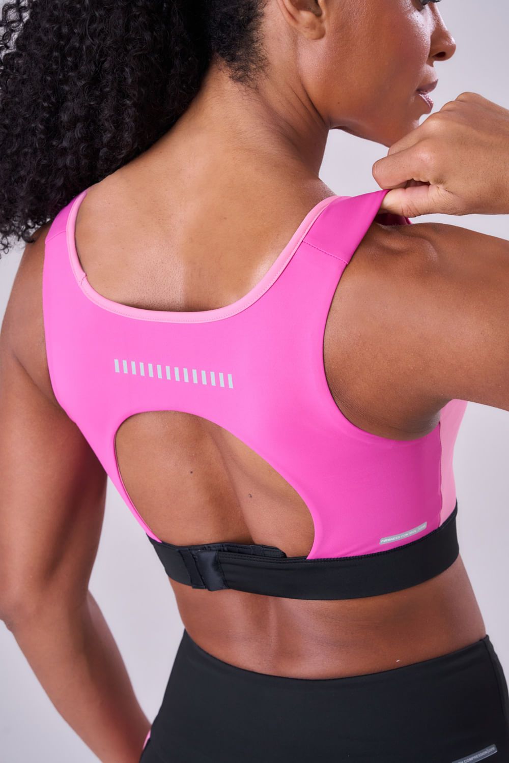 Top Grit Bossa Ajustavel 1 Bolso Reto Cor:Rosa/Fucsia/Preto;Tamanho:M 6