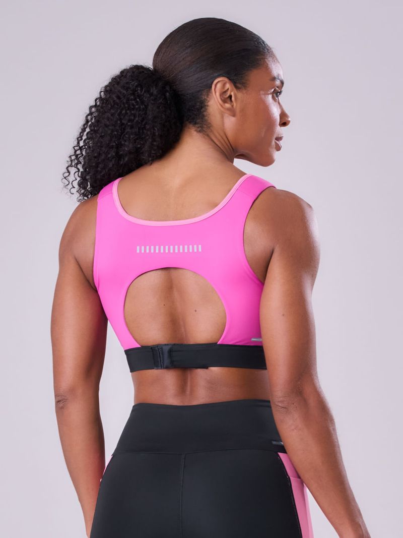 Top Grit Bossa Ajustavel 1 Bolso Reto Cor:Rosa/Fucsia/Preto;Tamanho:M 5