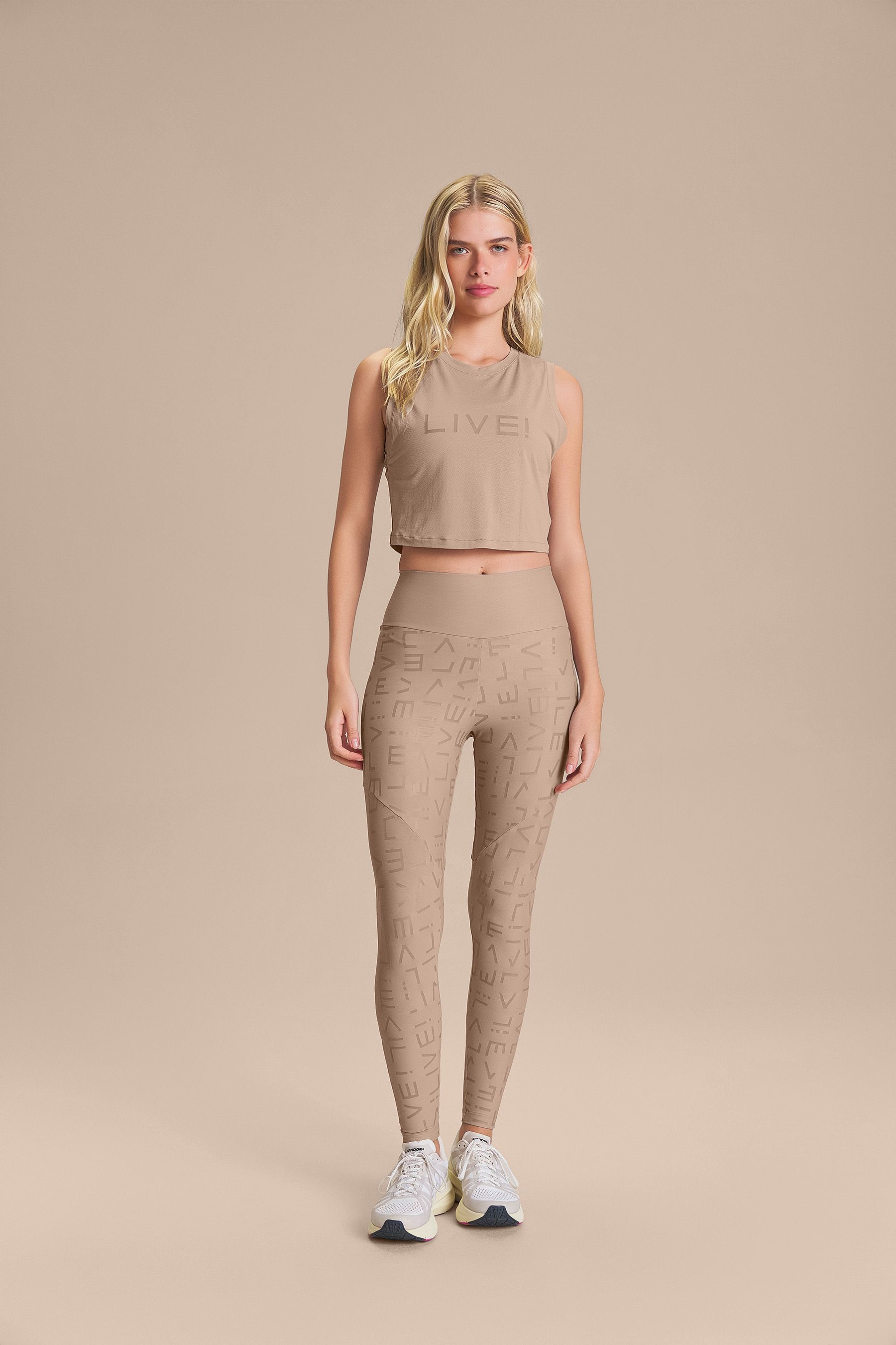 Regata Cropped LIVE Comfort Cor:Bege;Tamanho:M 3