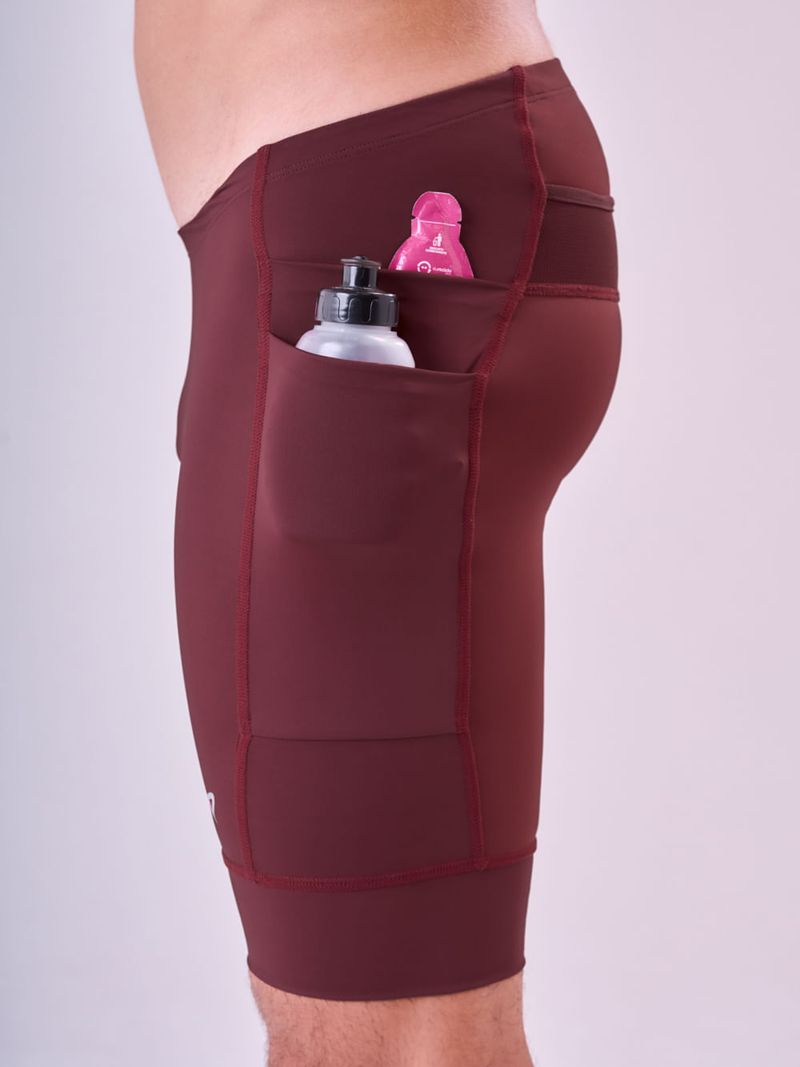 Bermuda Grit Bossa 6 Bolsos 9" Masc Color Cor:Vermelho;Tamanho:P 4