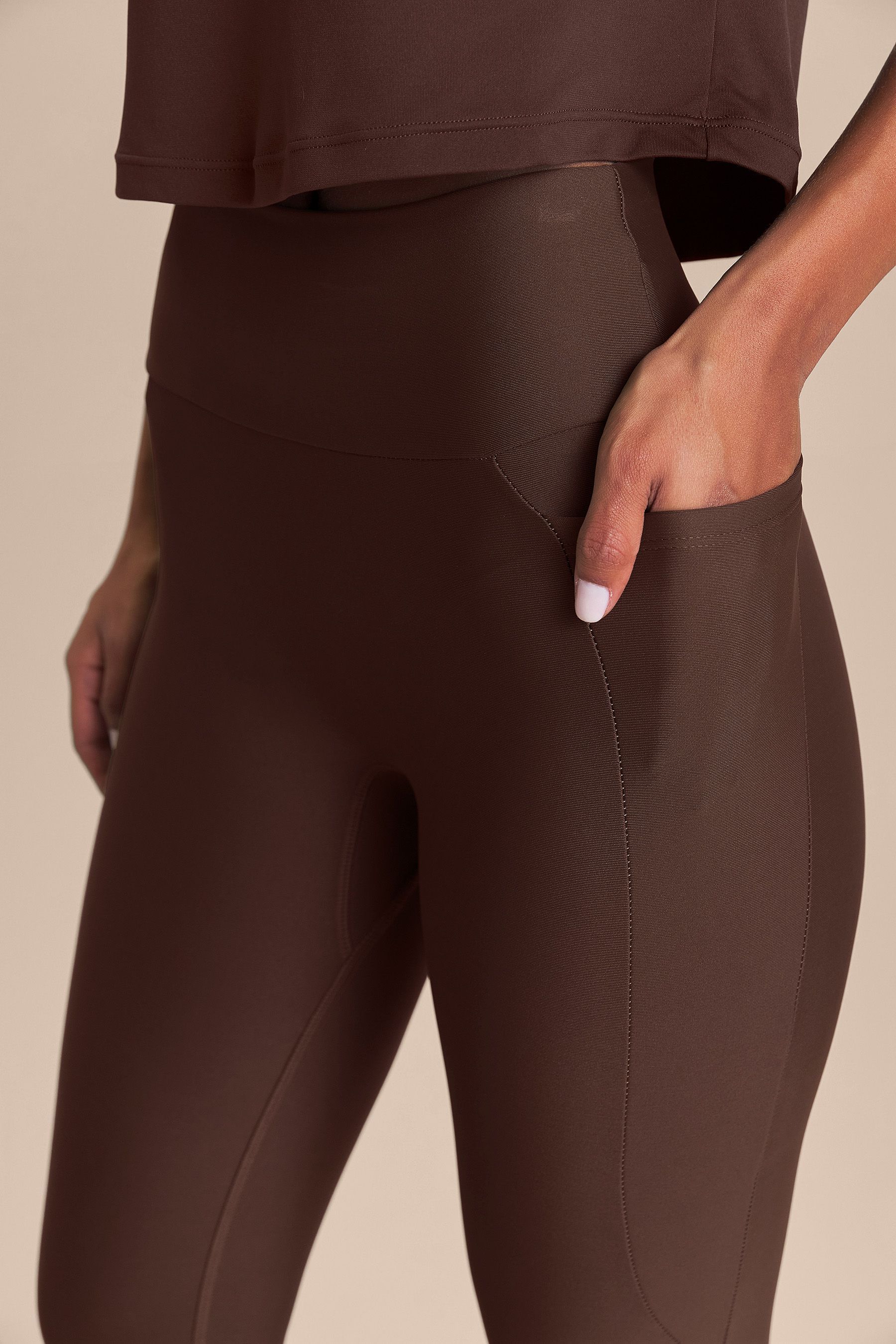 Legging Pocket Hydefit Adaptiv Cor:Marrom;Tamanho:G 4