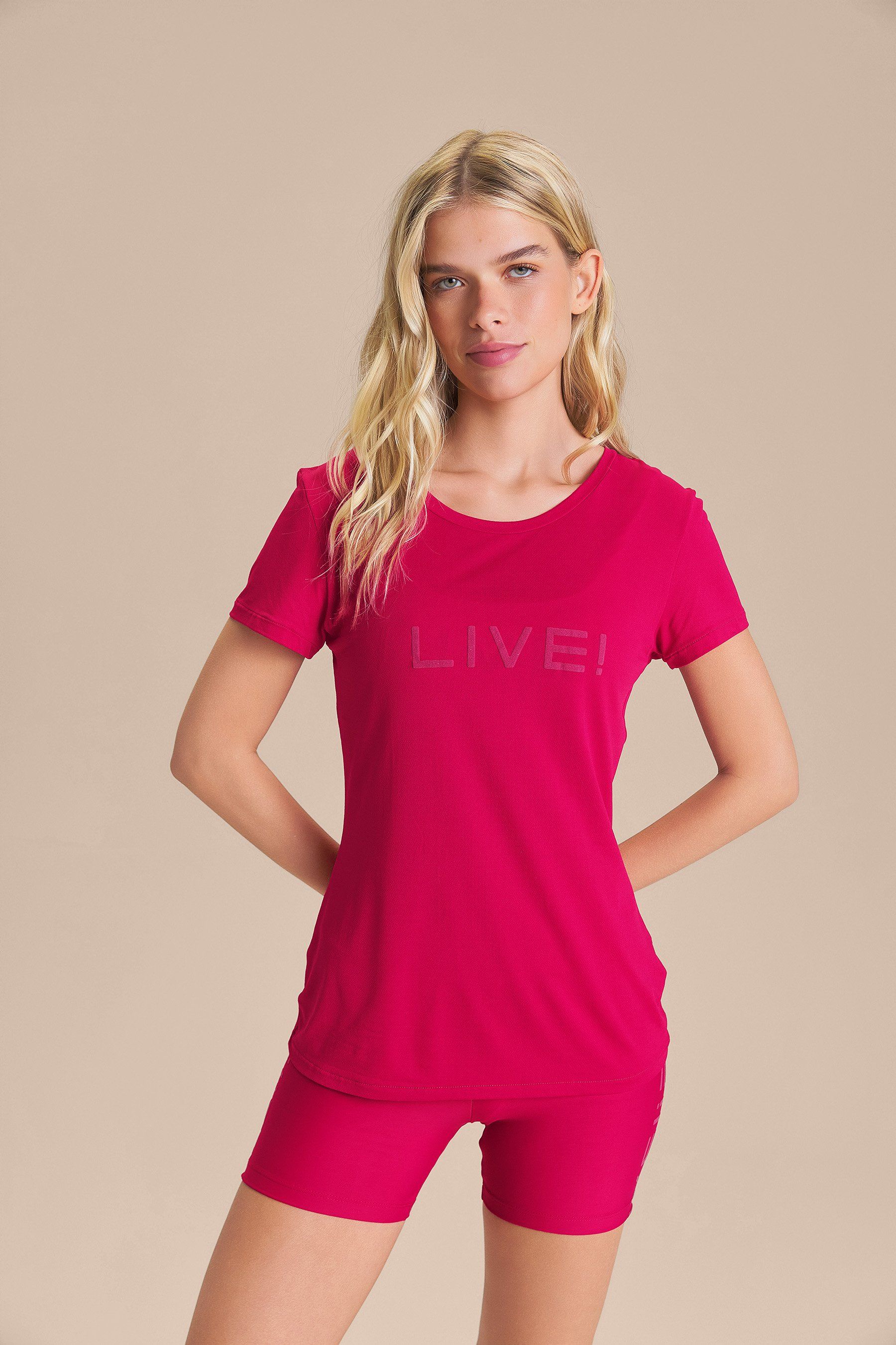 Camiseta LIVE Comfort Cor:Pink;Tamanho:M 1