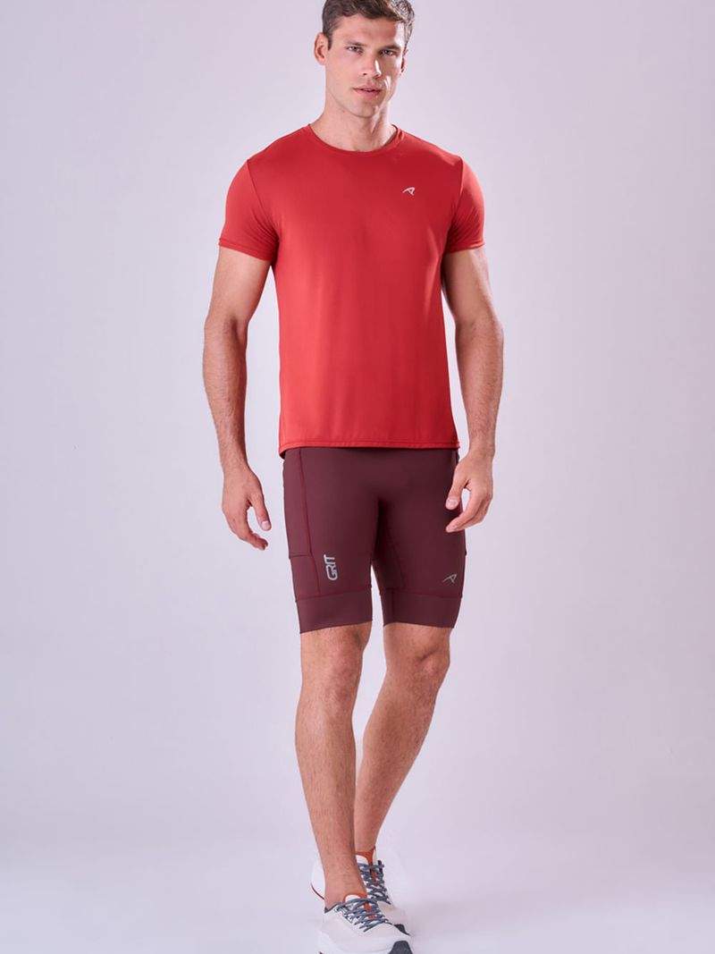 Bermuda Grit Bossa 6 Bolsos 9" Masc Color Cor:Vermelho;Tamanho:P 2