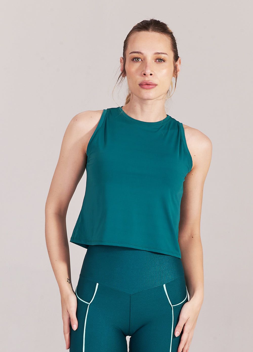 Regata Cropped SUN Cor:Verde;Tamanho:P 3