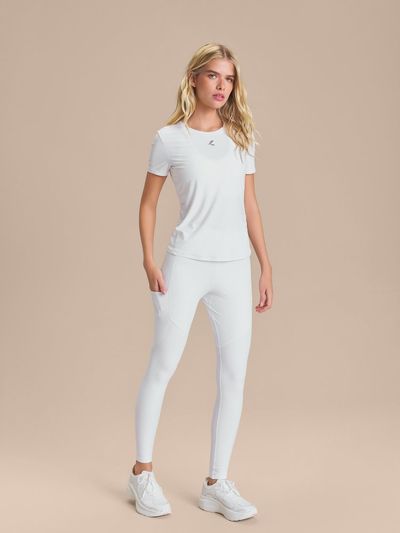 Legging Six Pockets Speed Cor:Branco;Tamanho:G