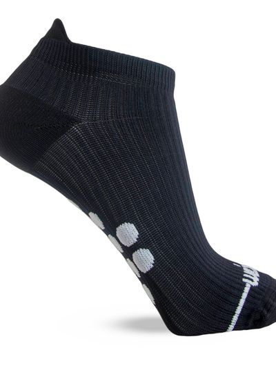 MEIA PERFORMANCE FEMININA SAPATILHA COMPRESSAO FIO EMANA Cor:Preto;Tamanho:34-39
