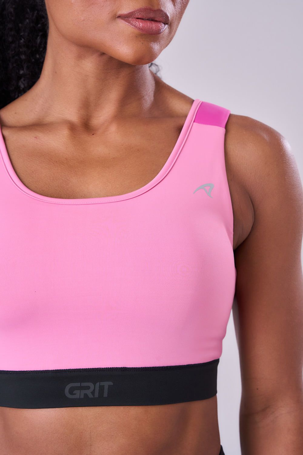 Top Grit Bossa Ajustavel 1 Bolso Reto Cor:Rosa/Fucsia/Preto;Tamanho:M 3
