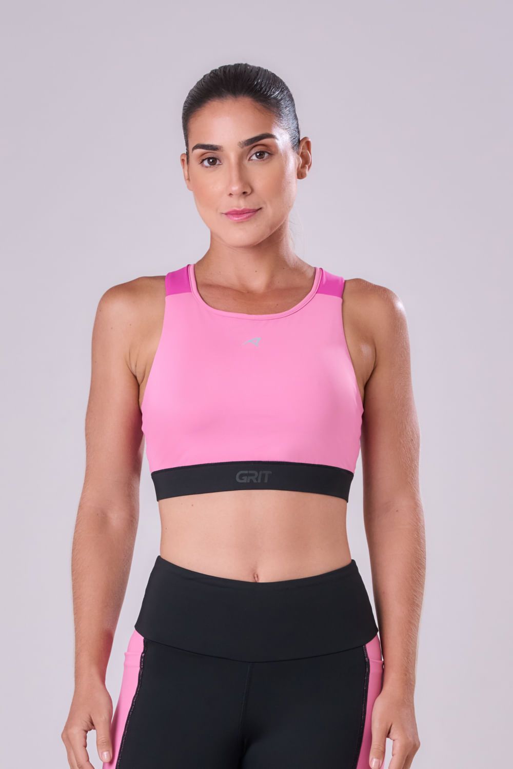 Top Grit Bossa Ajustavel 1 Bolso Reto Cor:Rosa/Fucsia/Preto;Tamanho:M 7