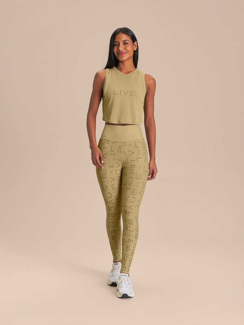 Regata Cropped LIVE Comfort Cor:Verde Claro;Tamanho:M 3