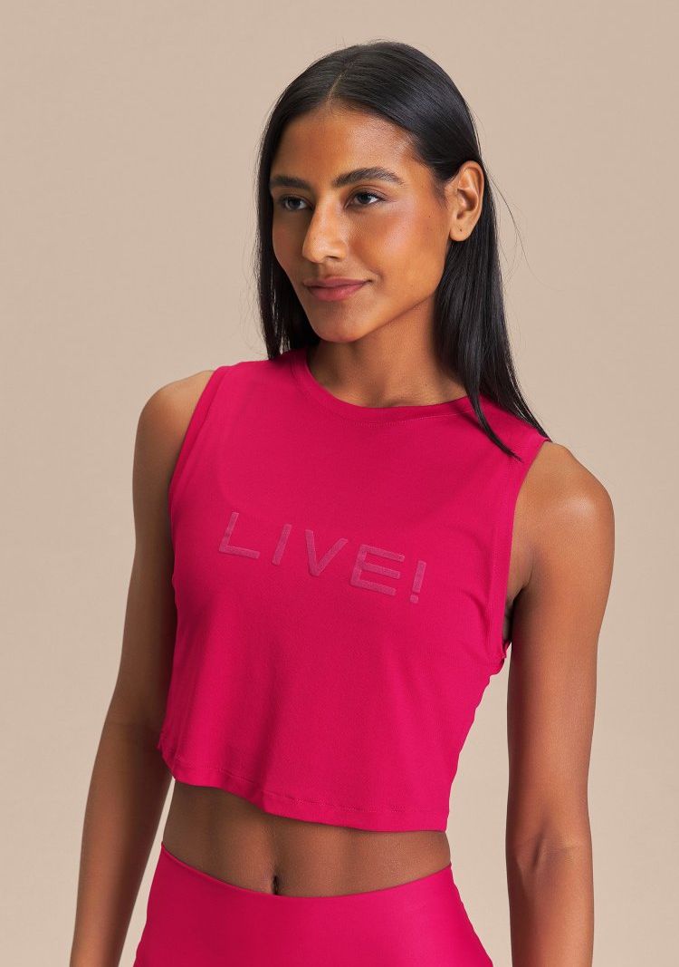 Regata Cropped LIVE Comfort Cor:Verde Claro;Tamanho:M 5