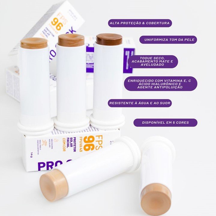Pro Stick Protetor Solar Multifuncional FPS96 Cor:PRO40
