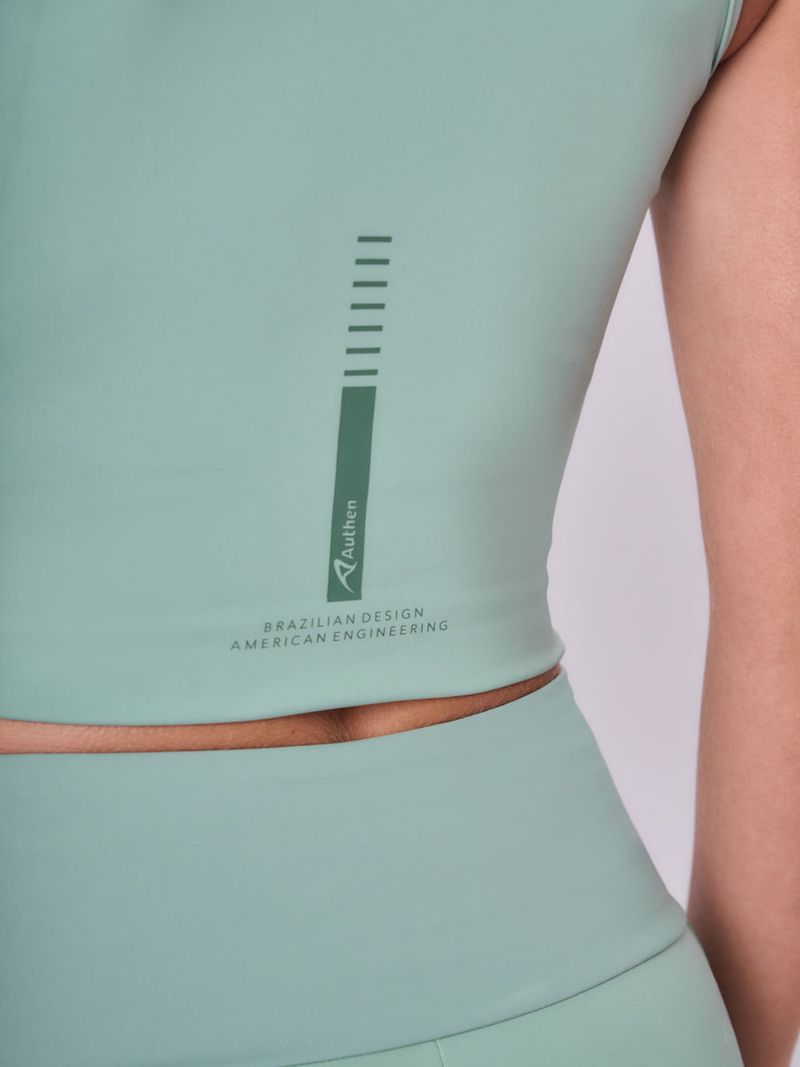 Regata Cropped Signature Samba Cor:Verde Claro;Tamanho:P 3