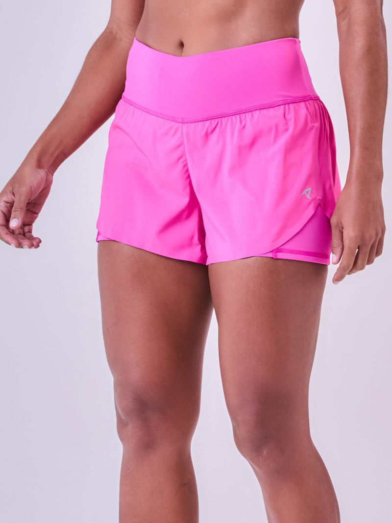 Short Com Bermuda Signature Samba 3 Bolsos Selado Cor:Fucsia;Tamanho:G 2