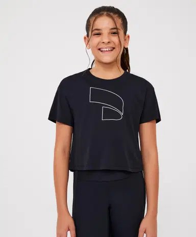 T-shirt Regular Simbolo AG Kids Cor:Preto;Tamanho:14