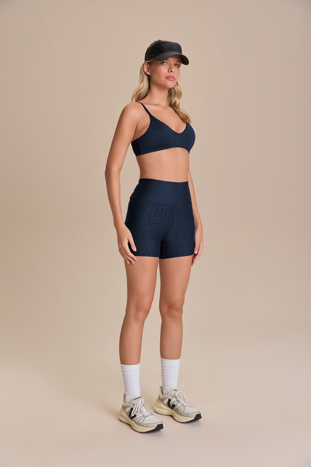 Shorts Fit Live Cor:Azul Escuro;Tamanho:M 3