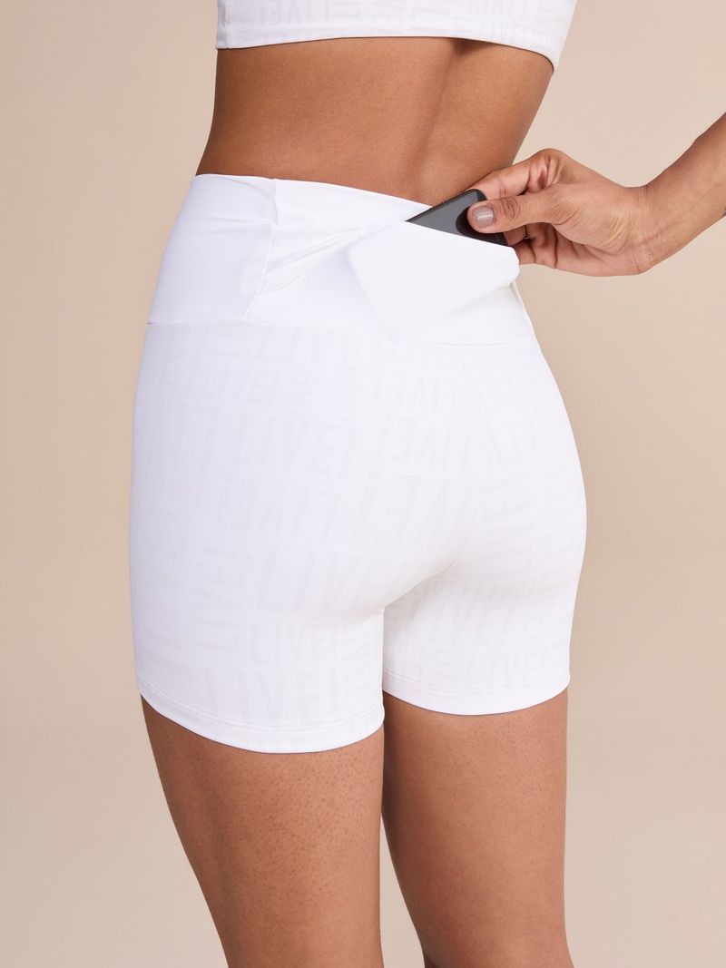Shorts Fit Live Cor:Branco;Tamanho:P 5