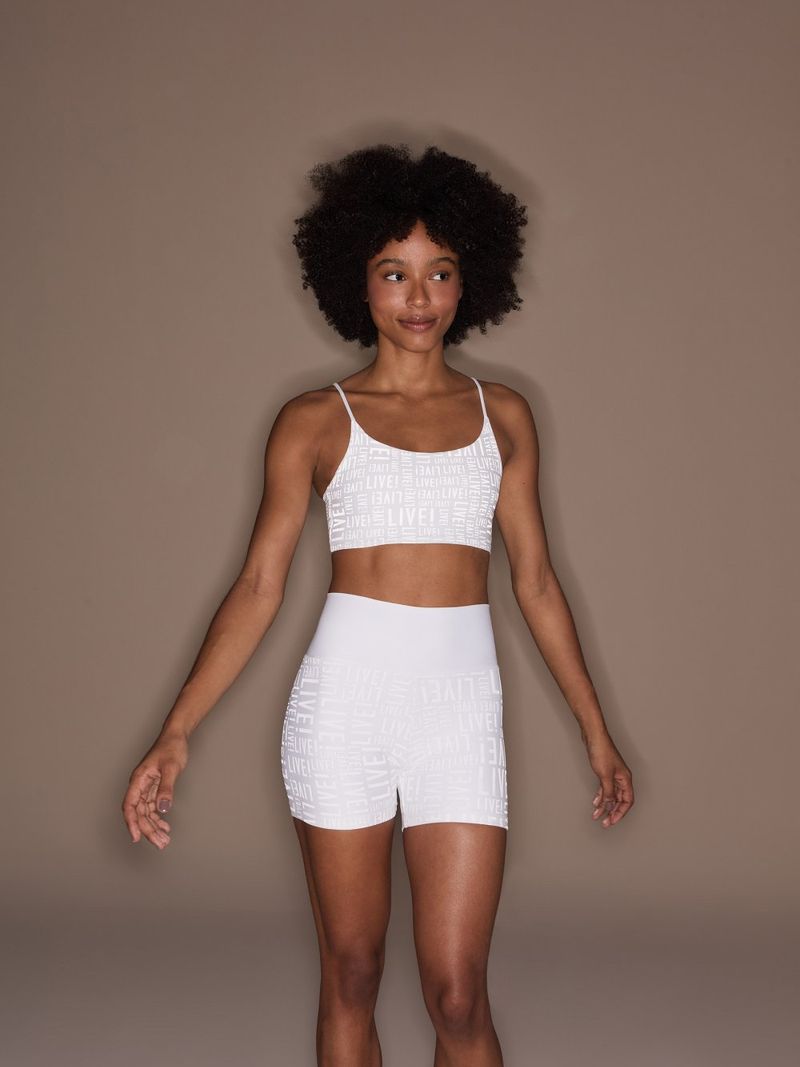 Shorts Fit Live Cor:Branco;Tamanho:M 2
