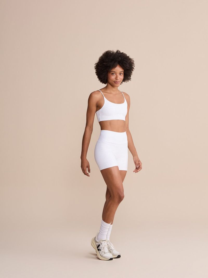 Shorts Fit Live Cor:Branco;Tamanho:M 6
