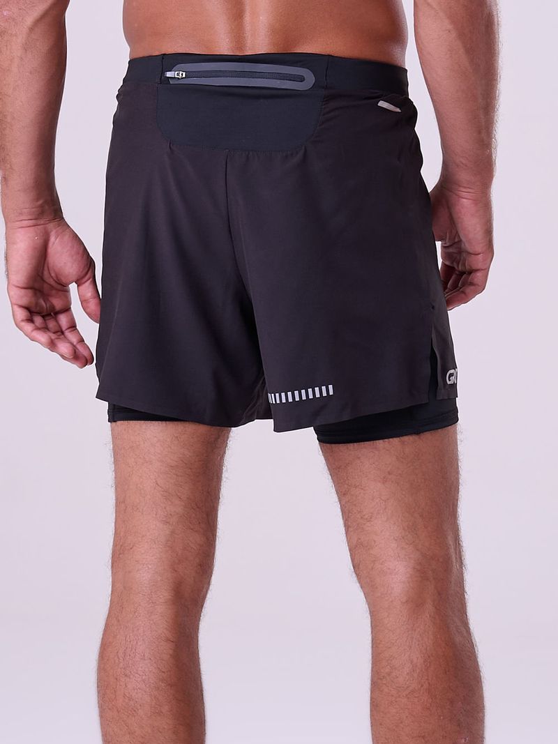 Short Com Bermuda Grit Bossa 3 Bolsos 5" Masc Preto Cor:Preto;Tamanho:G 2