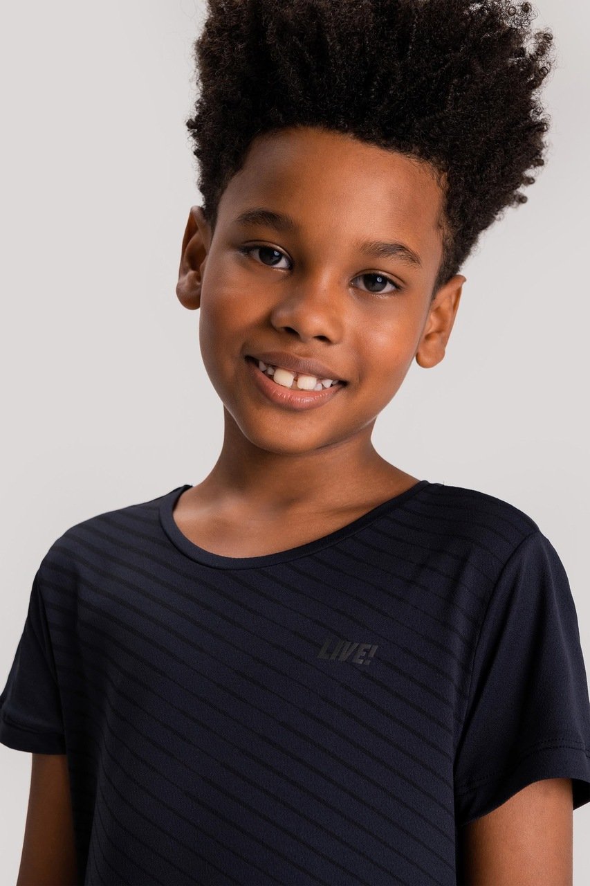 Camiseta Abstract Kids Cor:Preto;Tamanho:10 Anos