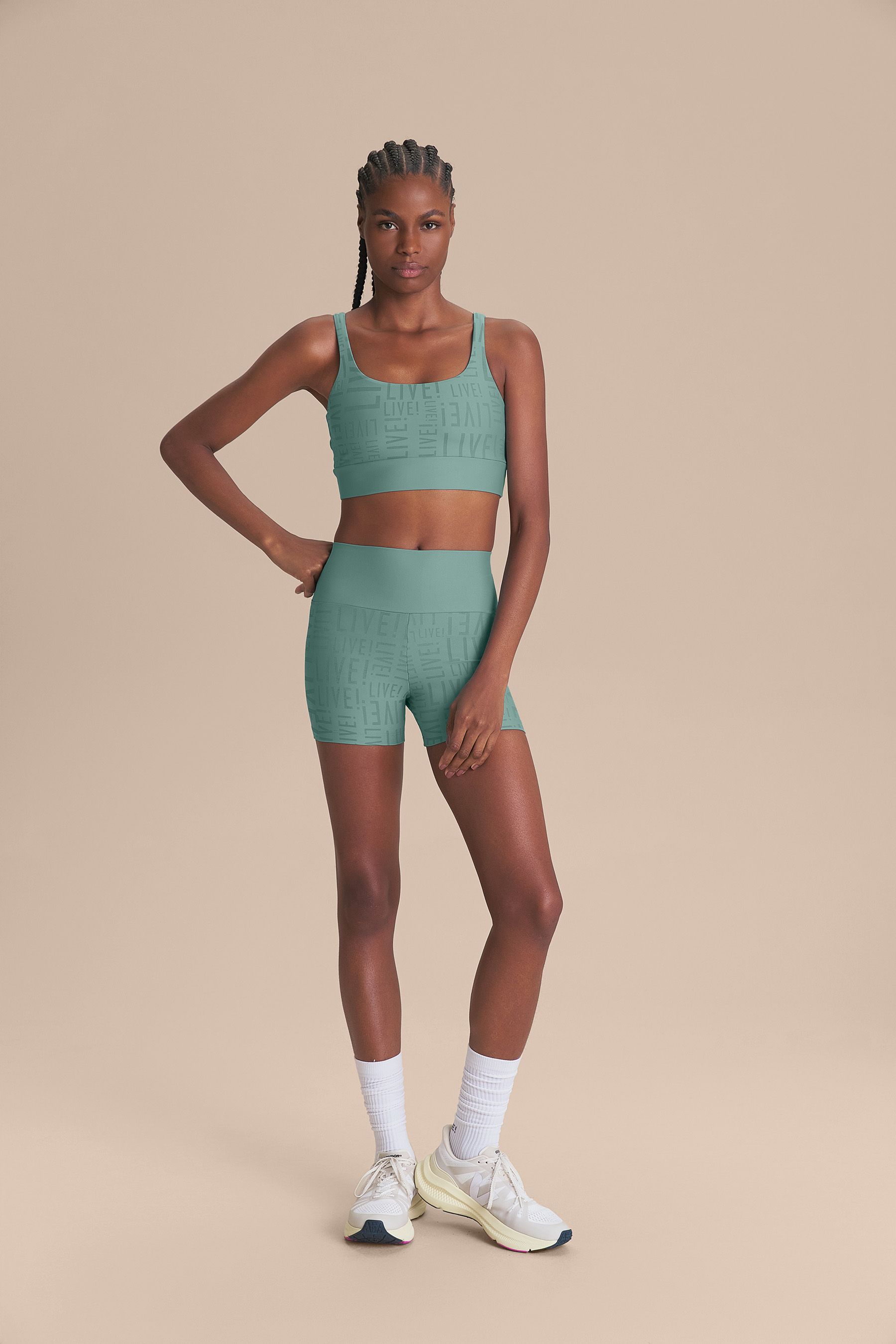 Shorts Fit LIVE Cor:Verde Menta;Tamanho:M 3