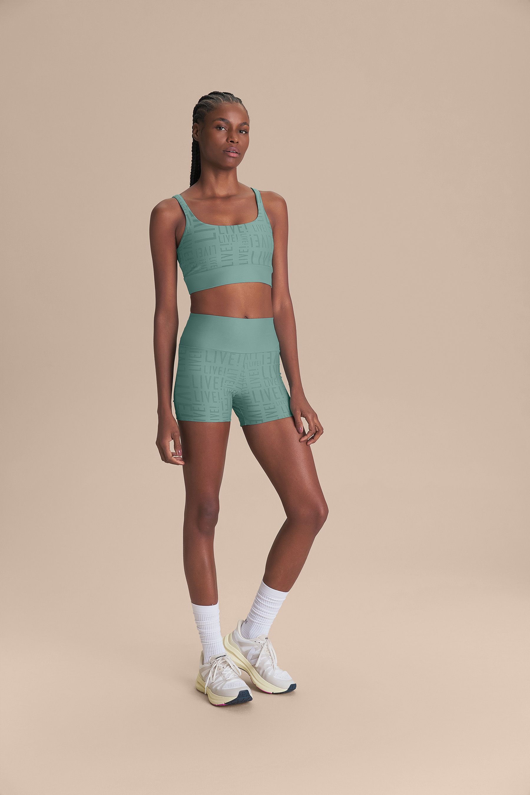 Shorts Fit LIVE Cor:Verde Menta;Tamanho:M