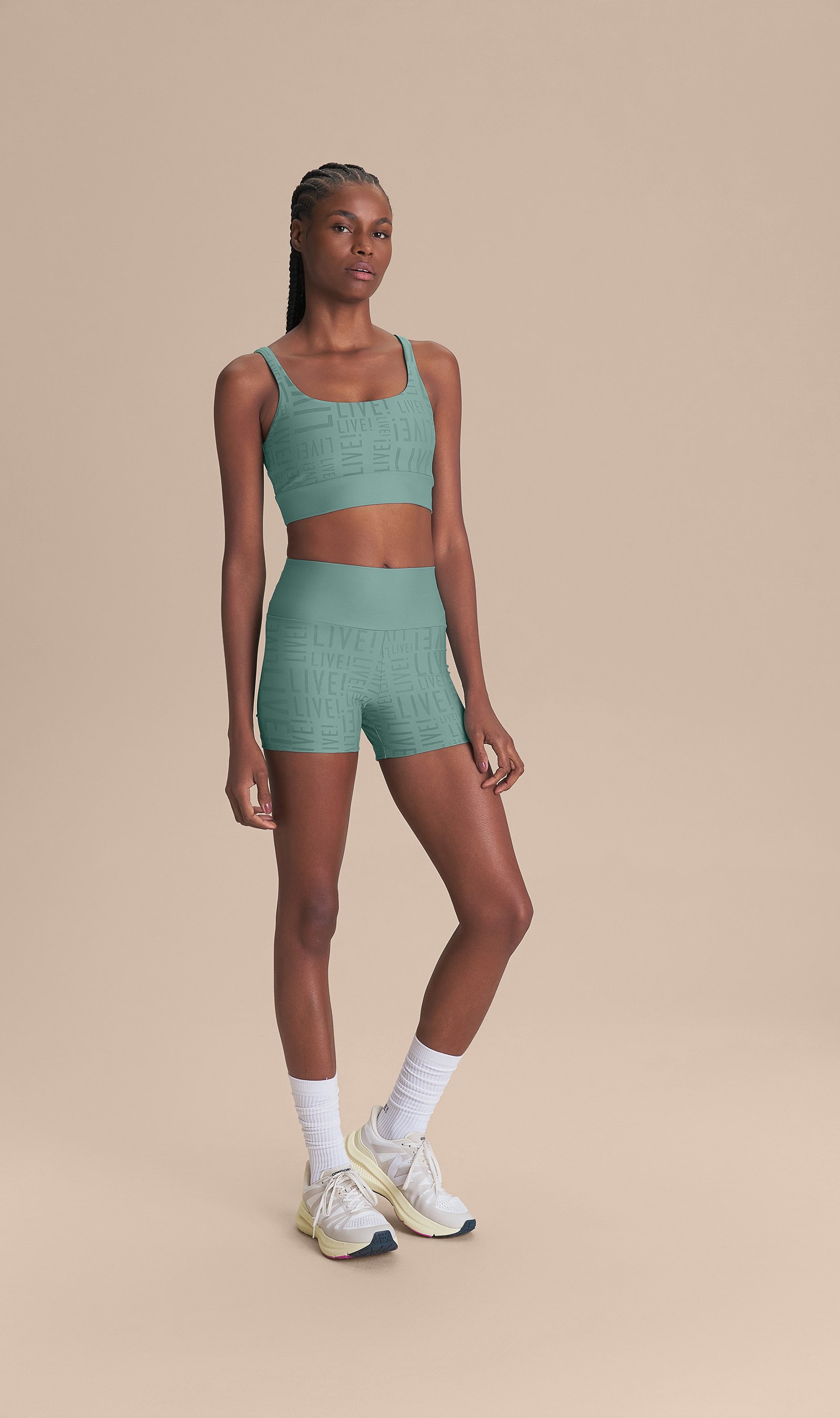 Shorts Fit LIVE Cor:Verde Menta;Tamanho:M