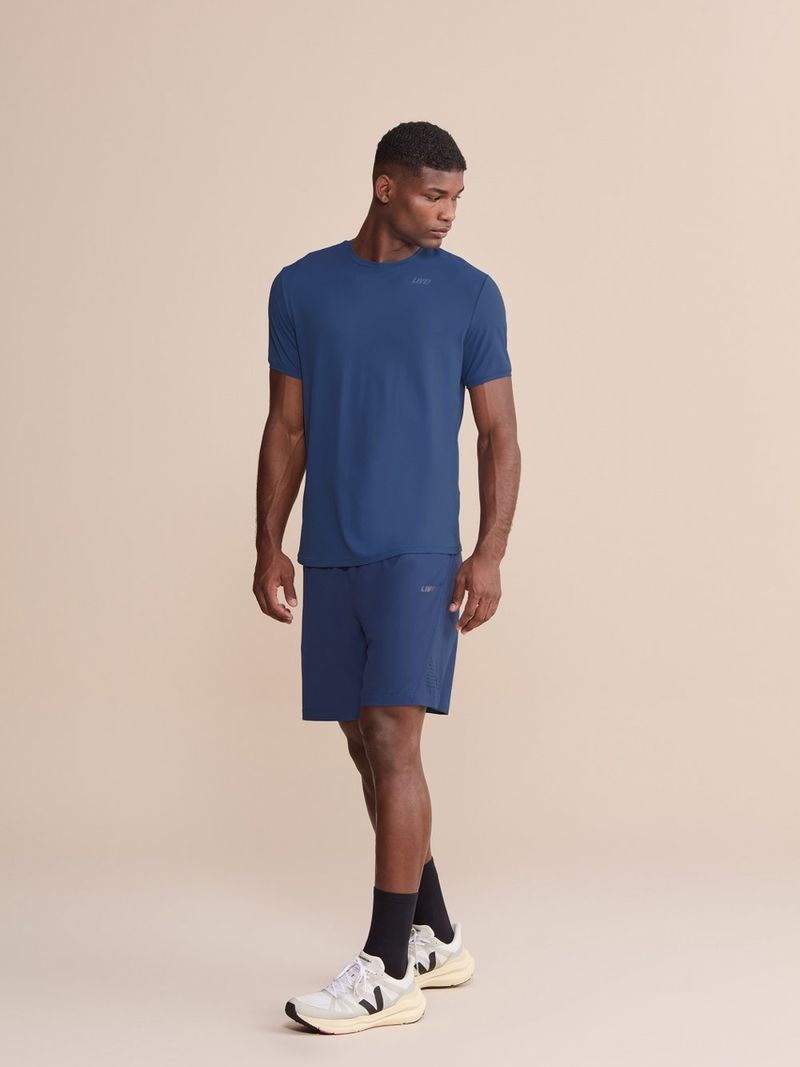 Camiseta Basic Comfort Men Cor:Azul Escuro;Tamanho:G 2