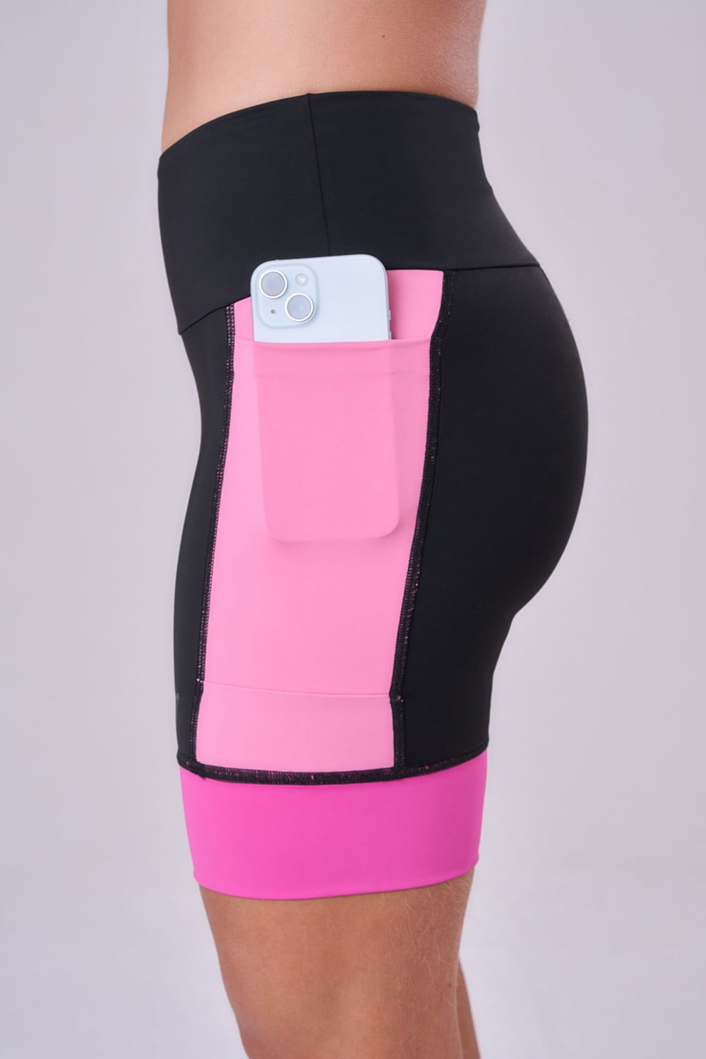 Bermuda Grit Bossa 3 Bolsos 18cm Tricolor Cor:Rosa;Tamanho:GG 2