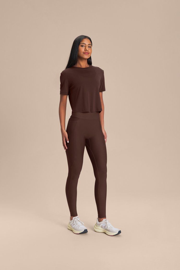 Legging Pocket Hydefit Adaptiv Cor:Marrom;Tamanho:P 3