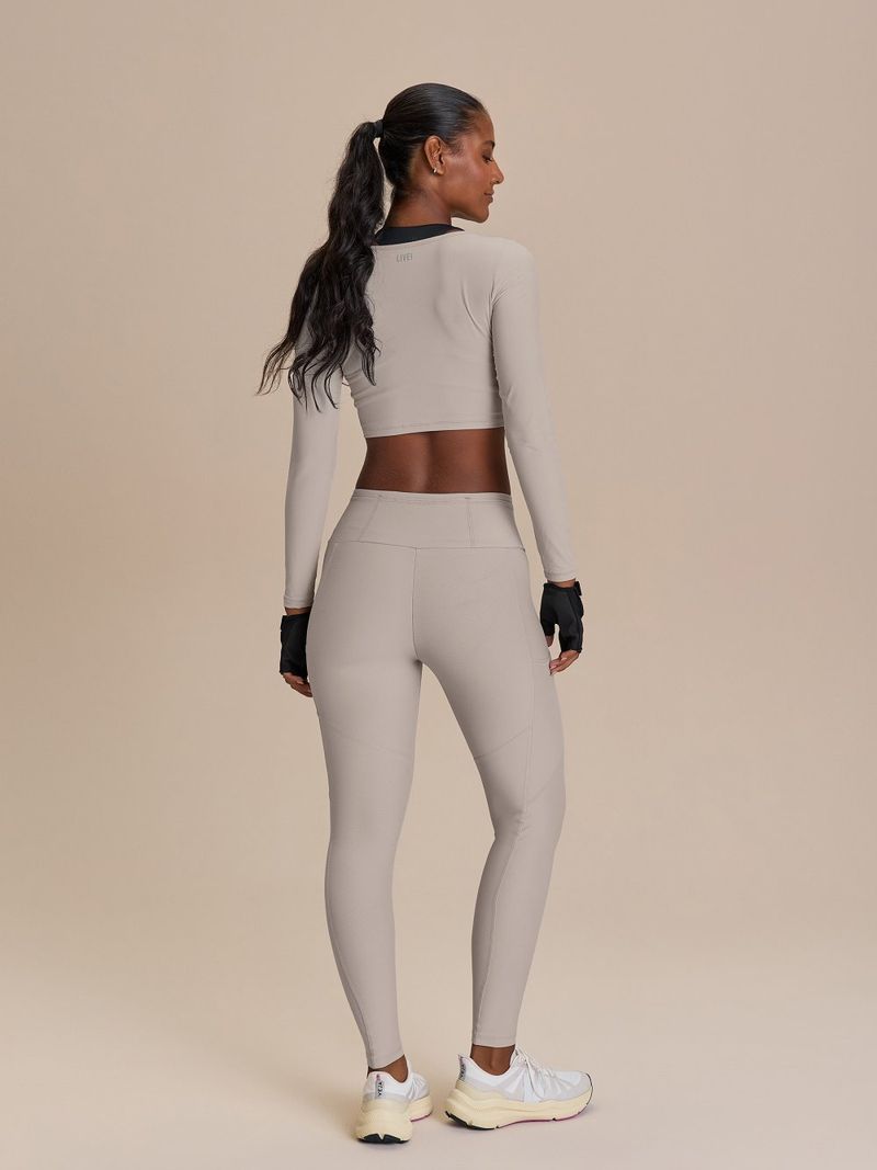 Blusa Cropped ML Harmony Cor:Cinza;Tamanho:G 3