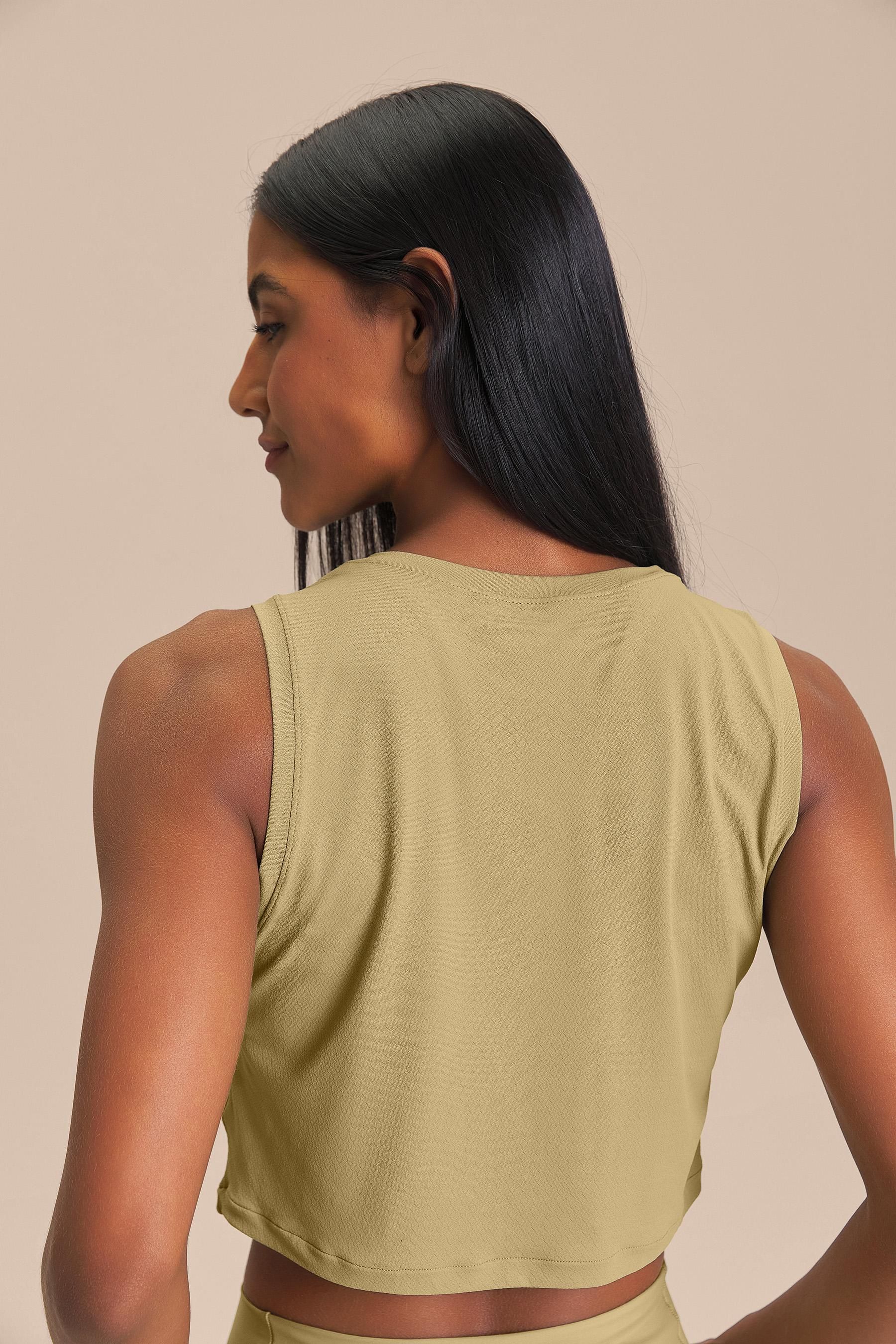 Regata Cropped LIVE Comfort Cor:Verde Claro;Tamanho:G 2