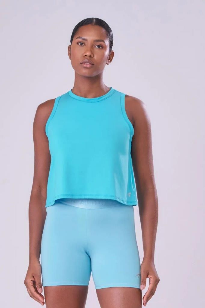 Regata Cropped Keep Cool Cut UV50 Feminina Cor:Azul;Tamanho:M 1