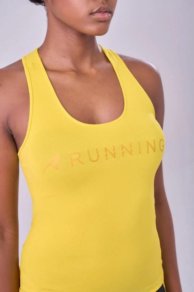 Regata Keep Cool Running Color Cor:Amarelo;Tamanho:P 4