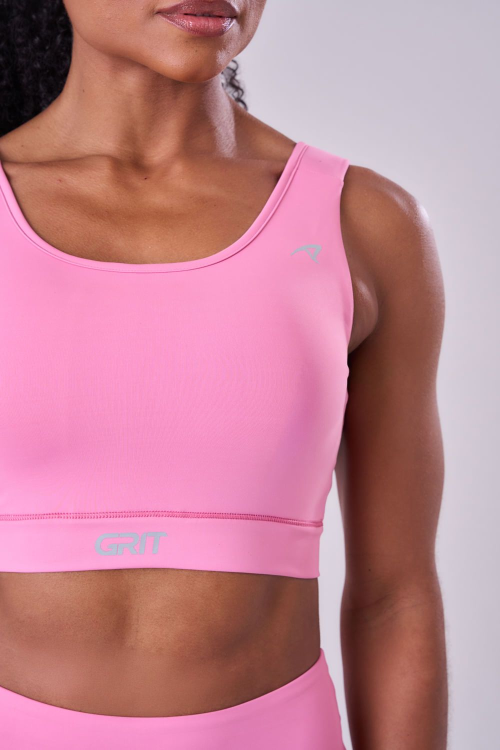 Top Grit Bossa Ajustavel 1 Bolso Reto Cor:Rosa;Tamanho:M 1