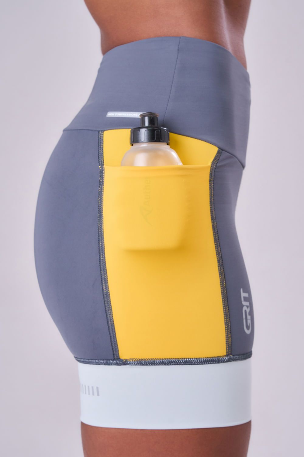 Bermuda Grit Bossa 3 Bolsos 15CM Tricolor Cor:Amarelo;Tamanho:M 2