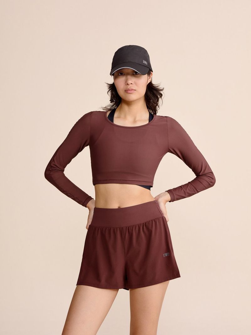 Shorts Pro Six Pockets Cor:Marrom;Tamanho:G 17