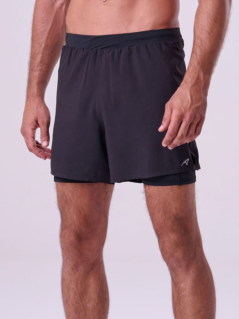 Short Com Bermuda Grit Bossa 3 Bolsos 5" Masc Preto Cor:Preto;Tamanho:G 5