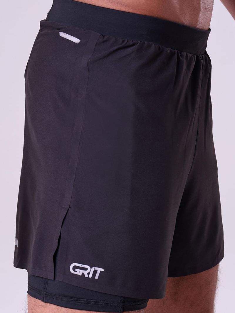 Short Com Bermuda Grit Bossa 3 Bolsos 5" Masc Preto Cor:Preto;Tamanho:G 1