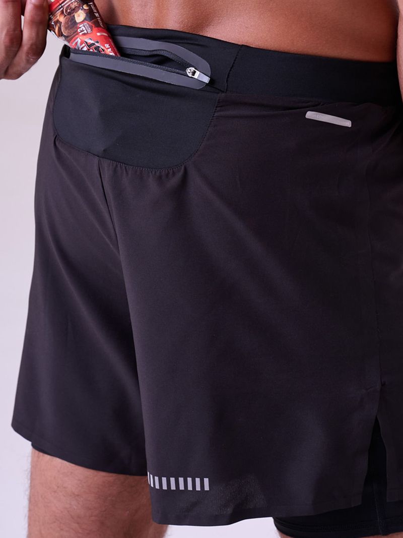 Short Com Bermuda Grit Bossa 3 Bolsos 5" Masc Preto Cor:Preto;Tamanho:G 3