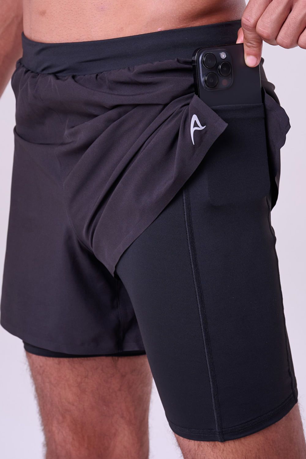 Short Com Bermuda Grit Bossa 3 Bolsos 5" Masc Preto Cor:Preto;Tamanho:G 6