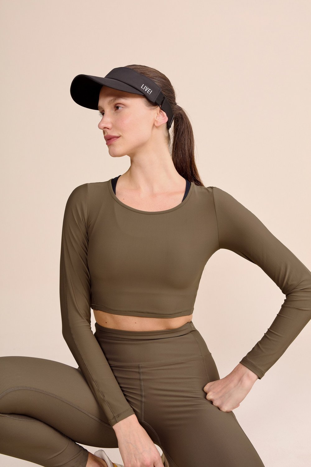 Camiseta Cropped ML Harmony Cor:Verde escuro;Tamanho:G