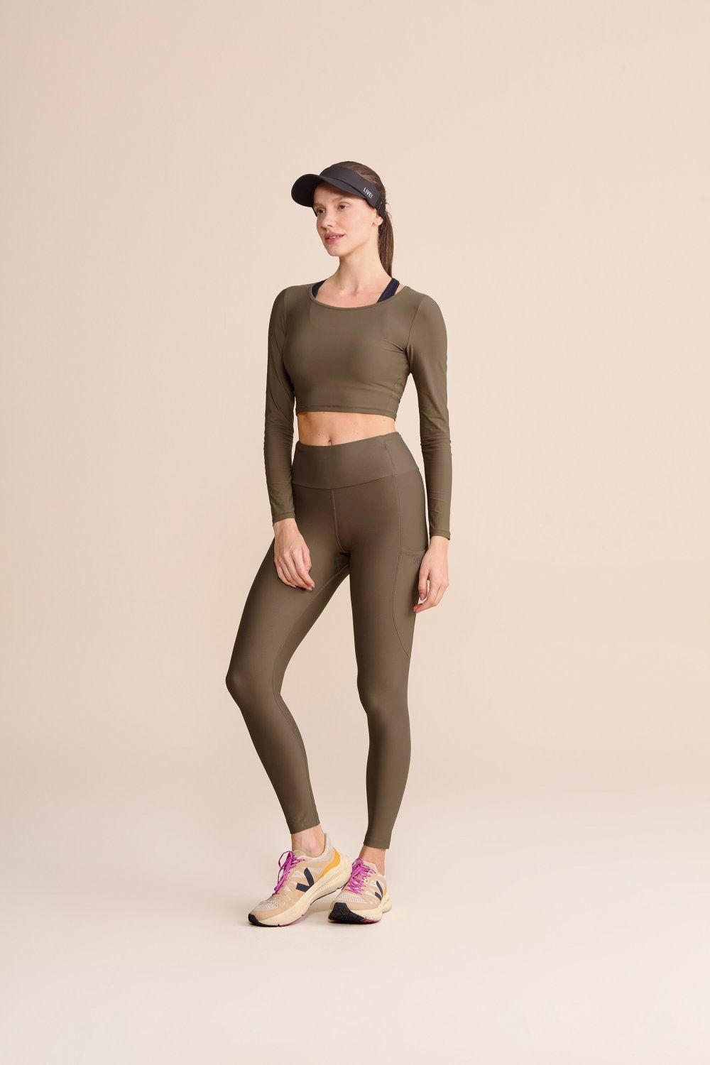 Camiseta Cropped ML Harmony Cor:Verde escuro;Tamanho:G 4