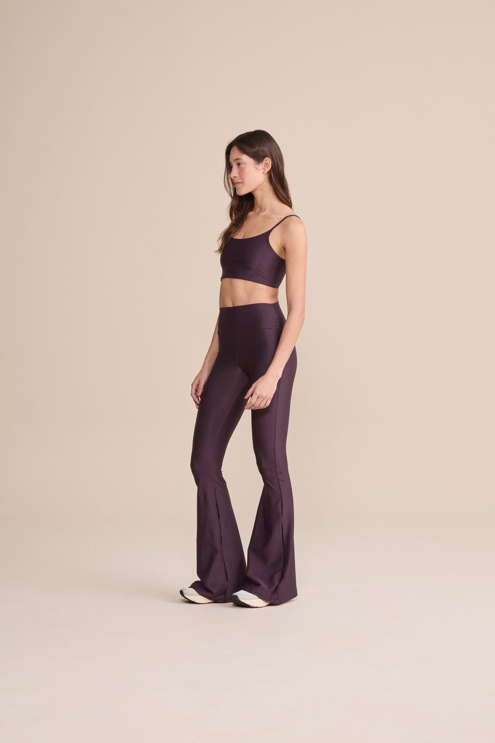 Calca Flare Allure Adaptiv Cor:Violeta escuro;Tamanho:M